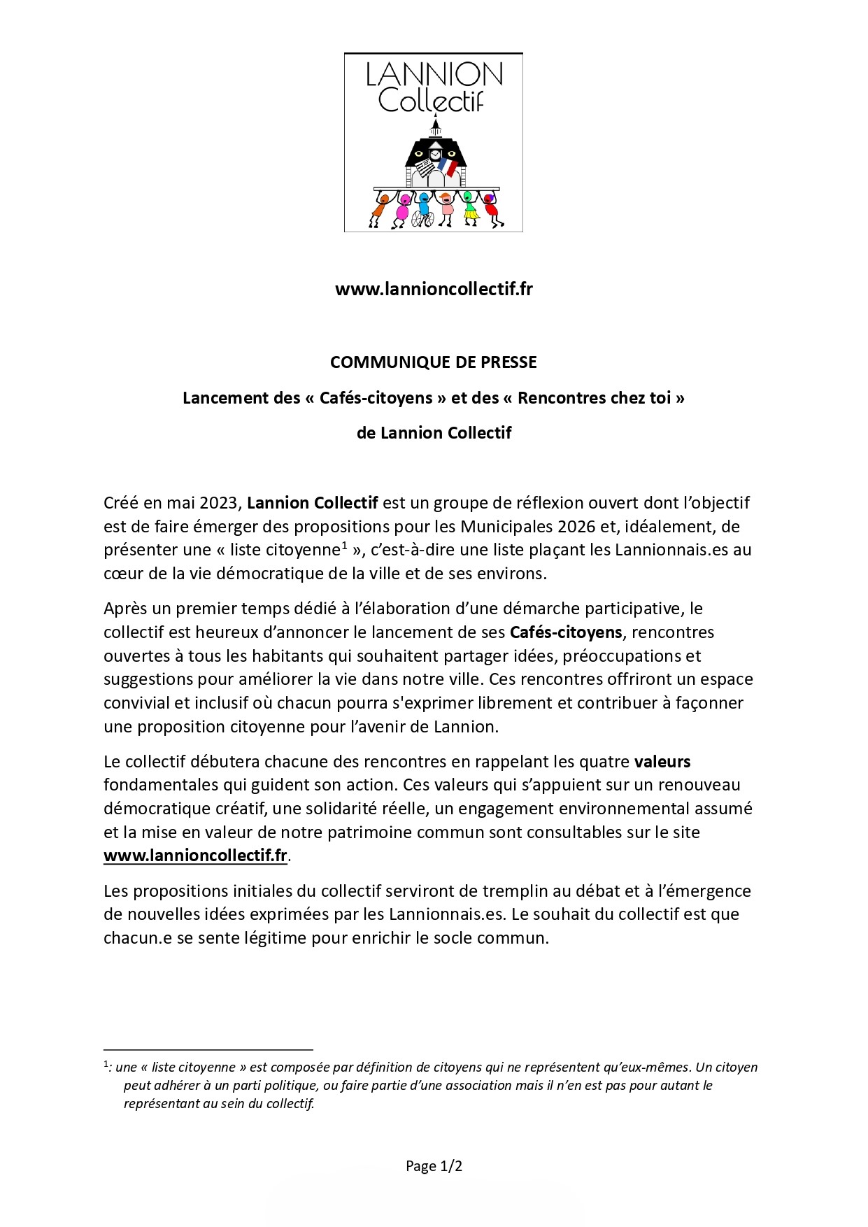 Communiqué 1